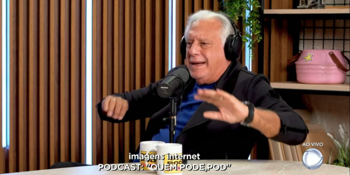 Reinaldo Gottino mostra entrevista de Antonio Fagundes sobre fichamento (Reprodução) Reinaldo Gottino mostra entrevista de Antonio Fagundes sobre fichamento (Reprodução)