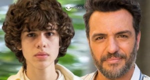 Em Travessia, Rudá (Guilherme Cabral) vai editar um vídeo falso de Moretti (Rodrigo Lombardi) (Foto: Reprodução / Globo / Montagem TV Foco)