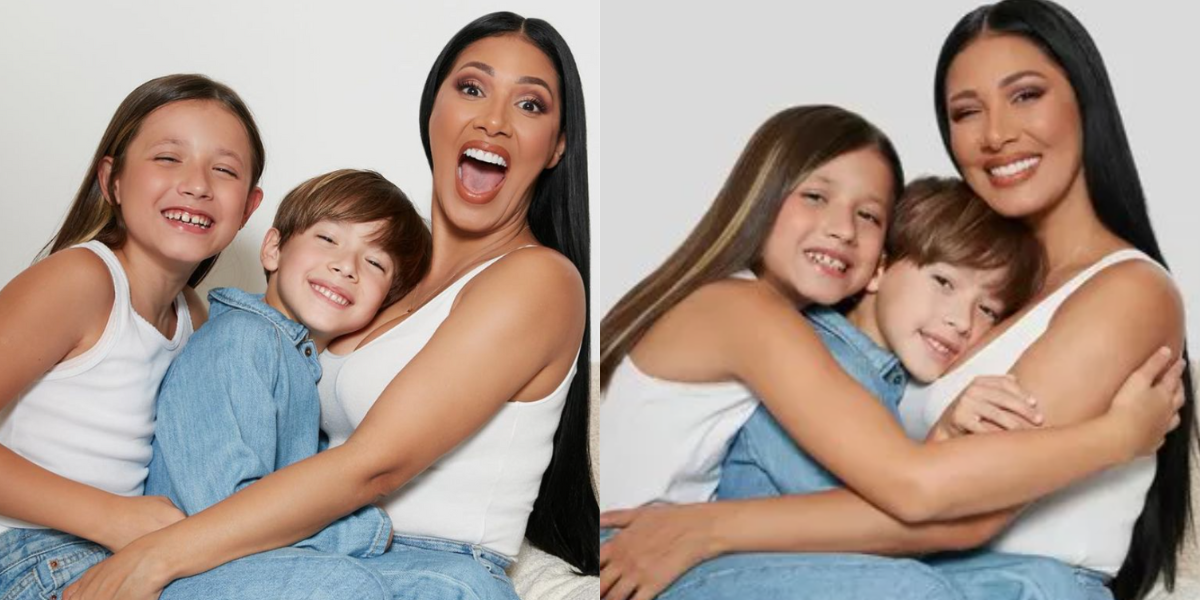 Giovanna e Pawel, filhos da cantora com seu ex-marido, Vicente Escrig