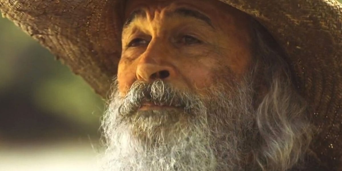 Osmar Prado como o Velho do Rio em "Pantanal" (Foto: Reprodução/TV Globo)