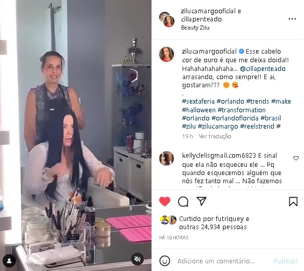 Zilu Godói surgiu em vídeo morena (Foto: Reprodução/ Instagram)