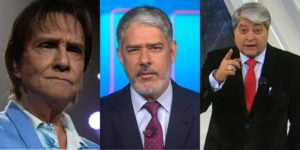 Roberto Carlos, William Bonner e Datena foram destaques (Foto: AgNews/Reprodução/TV Globo/Band)