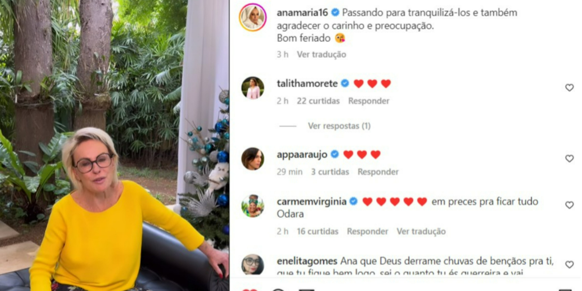 Ana Maria Braga assumiu que fez cirurgia (Foto: Reprodução/Instagram) Ana Maria Braga assumiu que fez cirurgia (Foto: Reprodução/Instagram)
