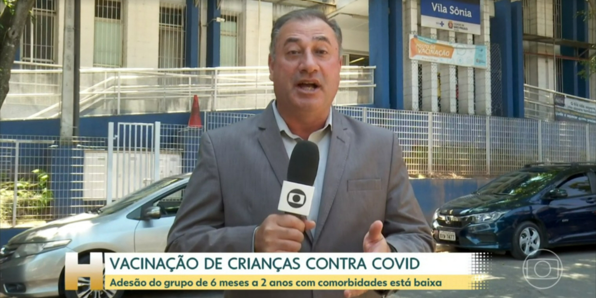 Repórter César Galvão deu notícias sobre a vacinação de crianças no "Jornal Hoje" (Foto: Reprodução/TV Globo)