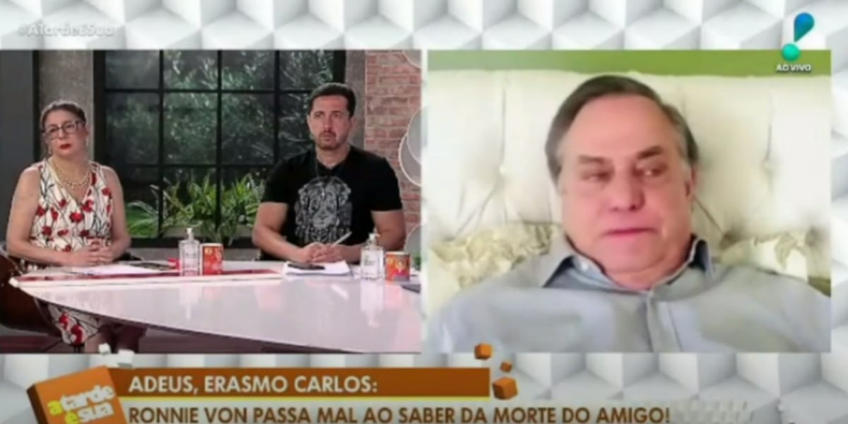 Ronnie Von lamentou morte de Erasmo Carlos (Foto: Reprodução/RedeTV!)