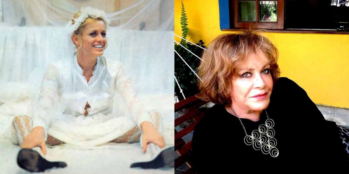 Darlene Glória, que já foi da Globo, nos tempos de TV e atualmente (Foto: Reprodução)