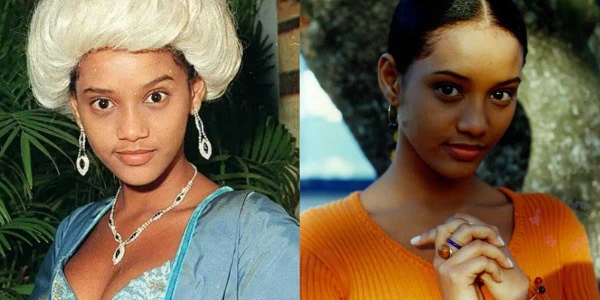 Taís Araújo em "Xica da Silva" e em "Anjo Mau" (Foto: Divulgação/Manchete/TV Globo)