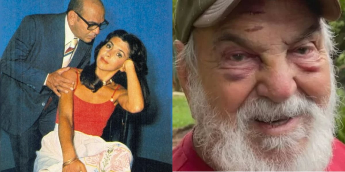 Betty Faria e Lima Duarte em "Pecado Capital" e ator atualmente (Foto: Reprodução/TV Globo/Instagram)