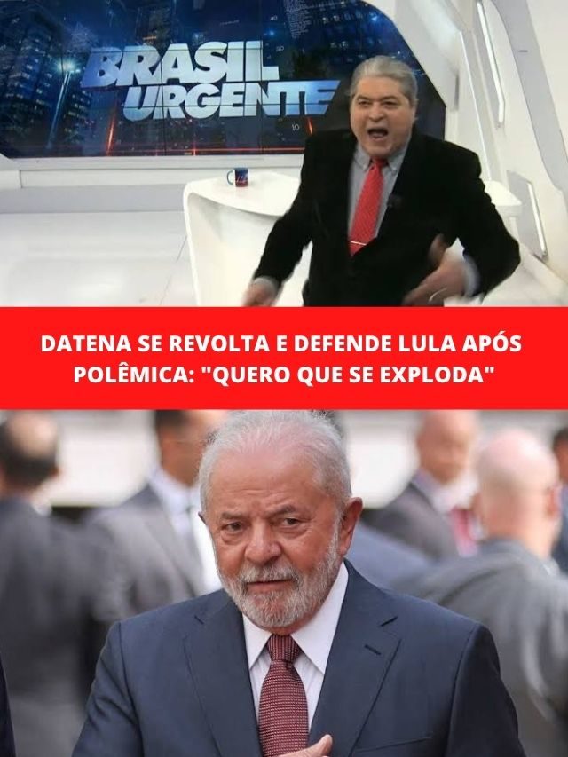 Datena se revolta e defende Lula após polêmica: “Quero que se exploda”