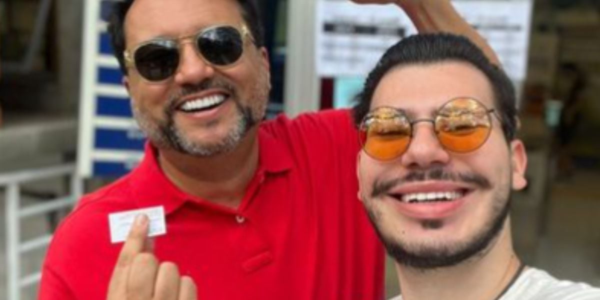 Geraldo Luís mostra que filho cresceu, ficou a cara de Silvio Santos e é considerado um dos mais lindos