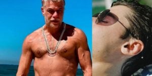 ente não sorrir ao ver que aos 19 anos, filho de Fábio Assunção tem um corpão musculoso e todo definido - Foto Reprodução
