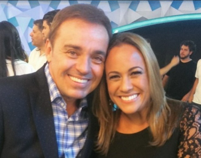 Gugu Liberato e Renata Alves juntos na Record