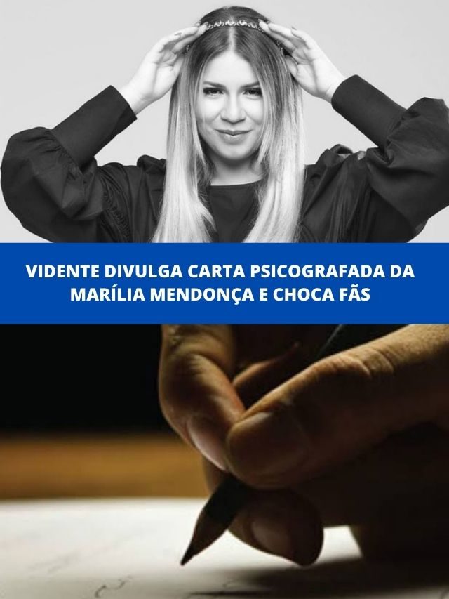 Vidente divulga carta psicografada da Marília Mendonça e choca fãs