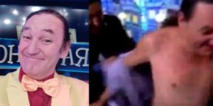 Marquito escandaliza no programa do Ratinho, tira a roupa no meio do palco e fica completamente nu no SBT (Foto: Reprodução)