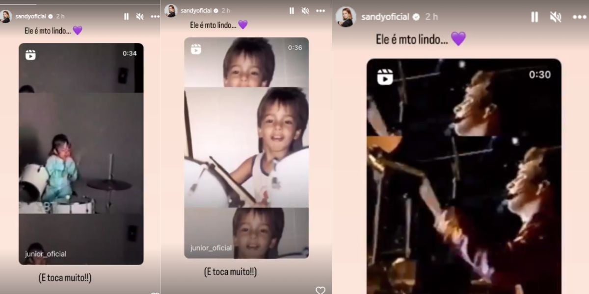Sandy mostra sequência de fotos do irmão Júnior e deixa a web babando