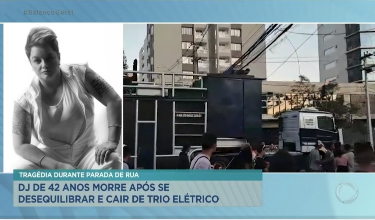 Balançou Geral repercutiu a morte de um DJ que caiu de um trio elétrico em Curitiba- Foto: Reprodução Balançou Geral repercutiu a morte de um DJ que caiu de um trio elétrico em Curitiba- Foto: Reprodução
