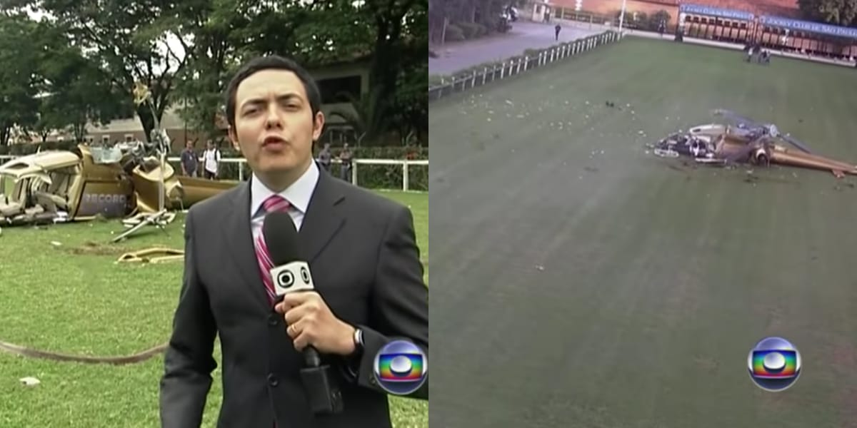 Alan Severiano relatou a morte do piloto (Reprodução: Globo)