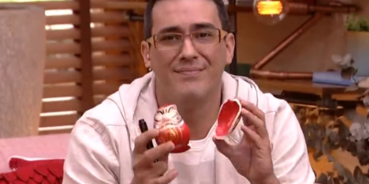 André Marques quebrou talismã que recebeu no É de Casa - Foto: Reprodução