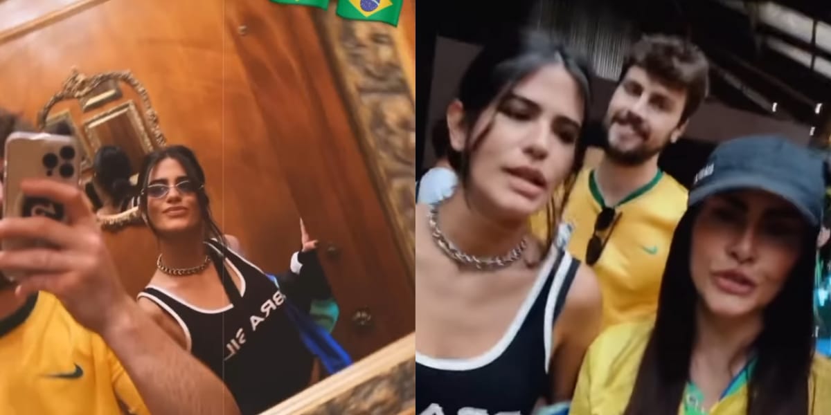 A filha de glória Pires estava muito empolgada para acompanhar o jogo da seleção brasileira (Reprodução: Instagram)