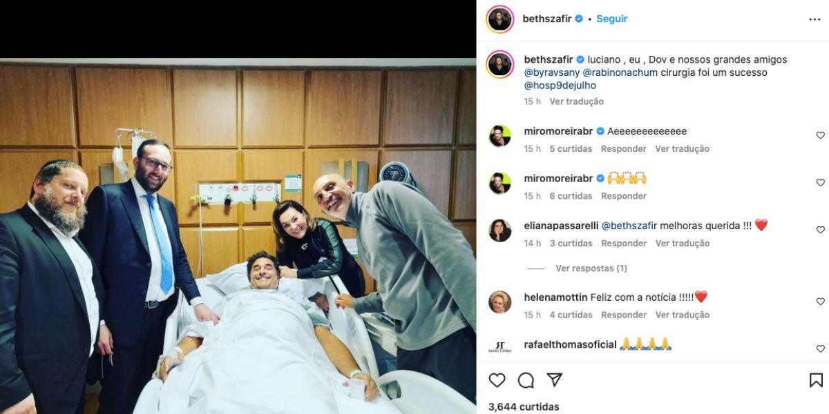 Beth Szafir fala sobre cirurgia de Luciano Szafir (Reprodução)
