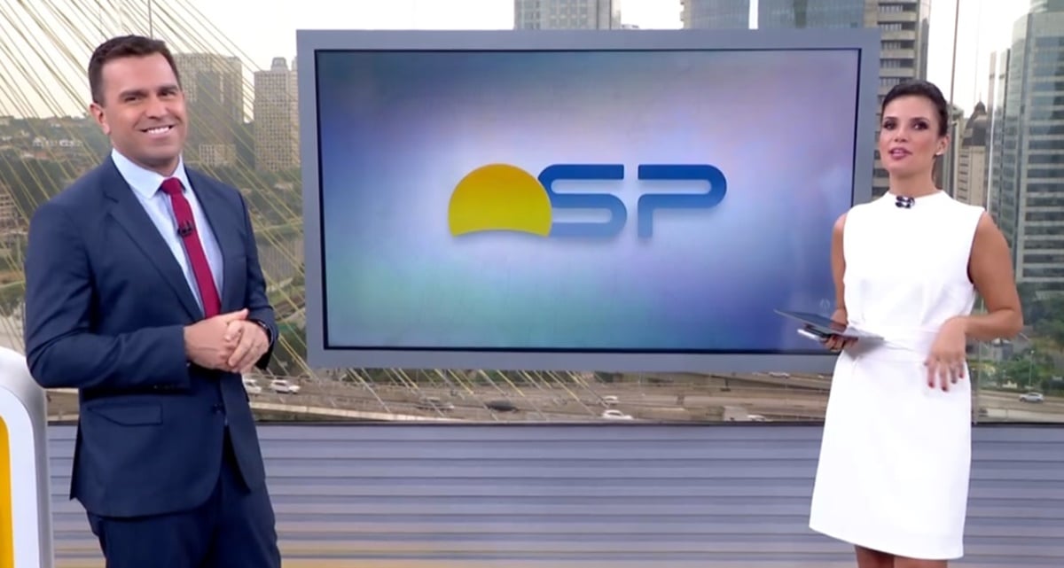 Os apresentadores do Bom Dia São Paulo, noticiário local da Globo