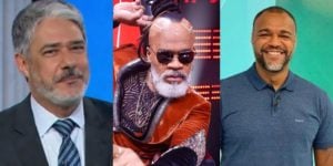 William Bonner, Carlinhos Brown e Denílson (Reprodução)
