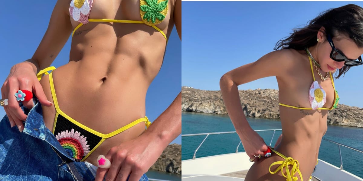 Bruna Marquezine esbanja seu corpão com um biquíni fio-dental (Reprodução: Instagram)