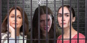 Bomba em Vencer o Desamor - Bárbara, Dafne e Ariadna podem ser presas após jogarem Calixto escada abaixo (Foto: Reprodução / Las Estrellas / Montagem TV Foco)