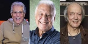 Esposas novinhas de Antônio Fagundes, Carlos Alberto e Erasmo Carlos (Reprodução: Montagem TV Foco)