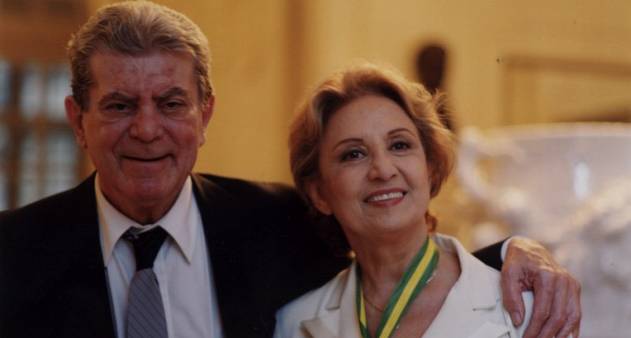 Eva Wilma e Carlos Zara quando eram casados (Foto: Reprodução)