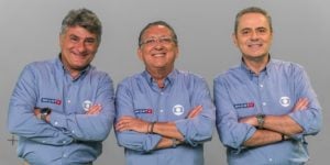 Cleber Machado, Galvão Bueno e Luís Roberto (Foto: Divulgação)