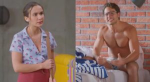 Dafne (Julia Urbini) e Gael (Emmanuel Palomares) de Vencer o Desamor (Foto: Reprodução / Las Estrellas)