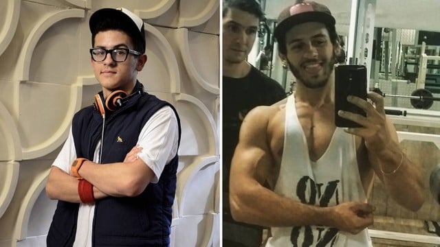 David Lucas antes e depois dos músculos- Foto Reprodução