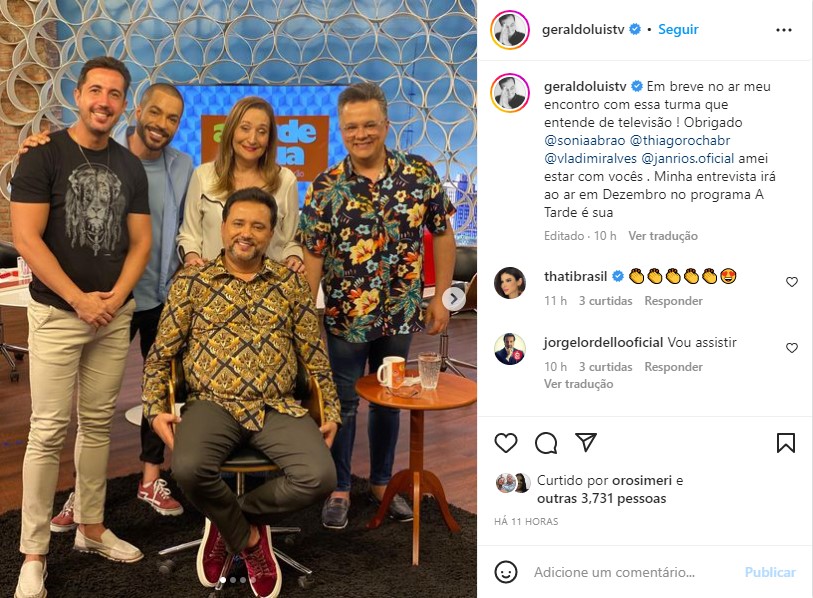 Geraldo Luís impacta ao surgir na companhia de Sonia Abrão na RedeTV! - Foto: Reprodução