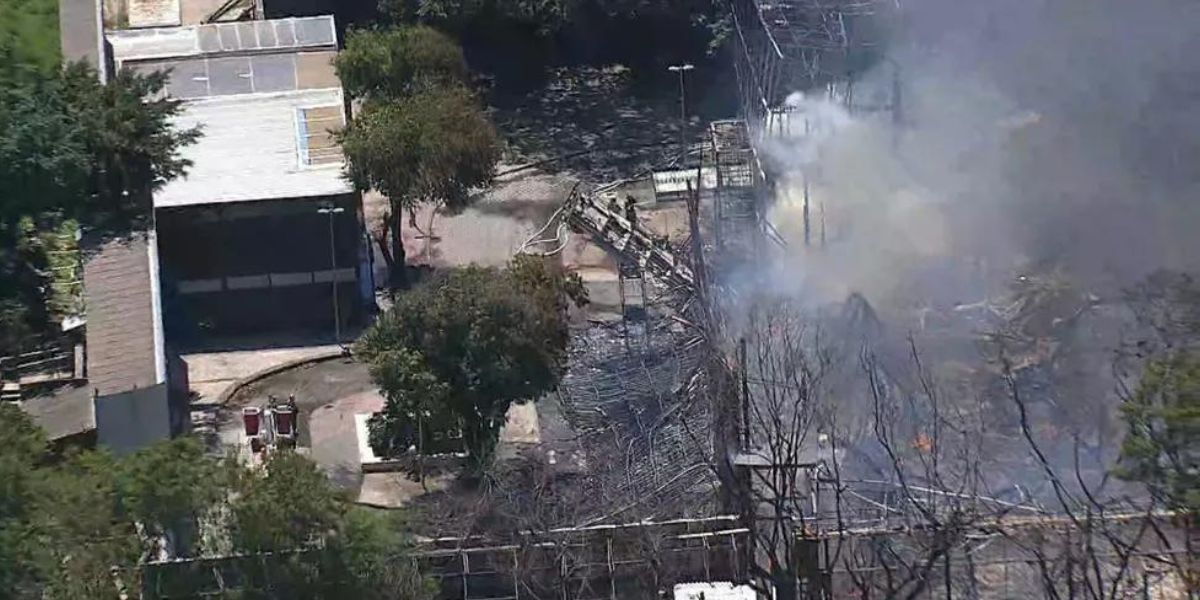 Globo emite nota sobre incêndio (Reprodução) 