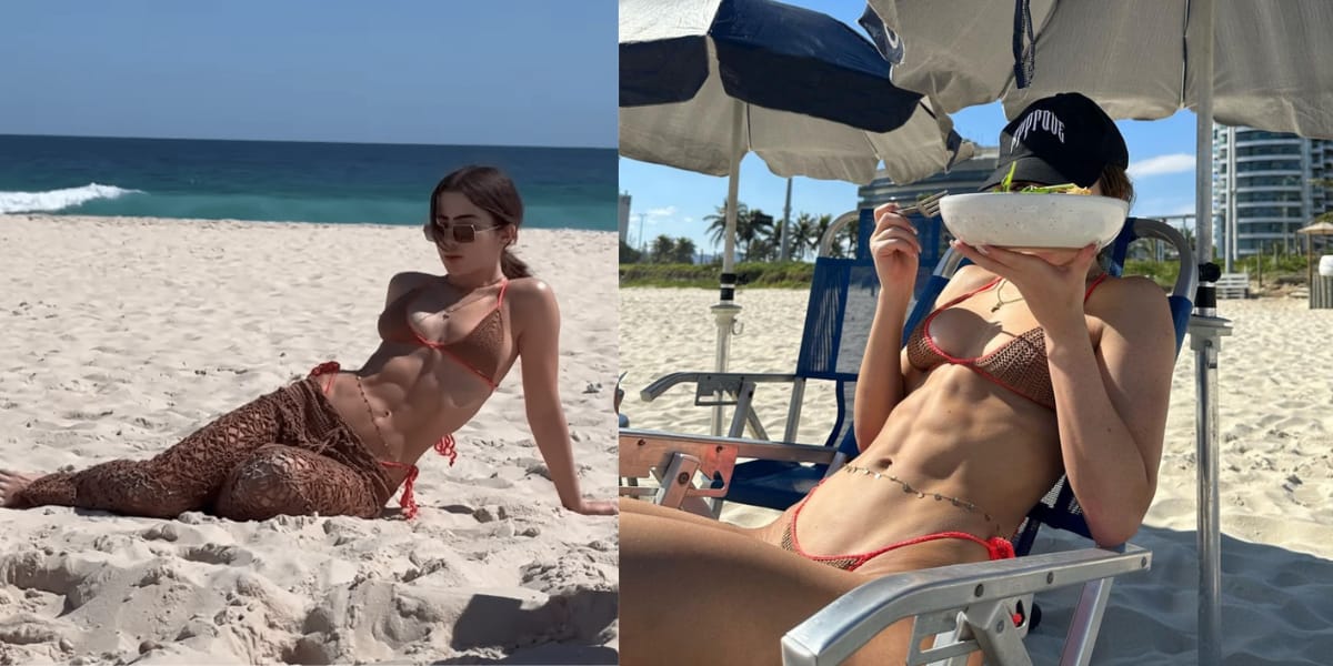 A influenciadora tomou um banho de sol para pegar um bronzeado e ficar com marquinha (Reprodução: Instagram)