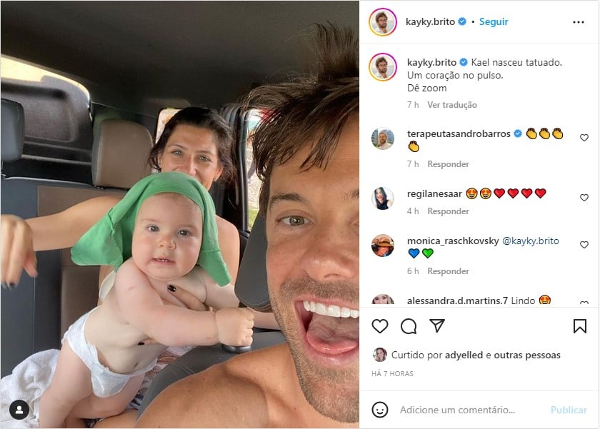 Kayky Brito divulga foto ao lado do filho e como o menino é lindo deixa público abismado- Foto: Reprodução