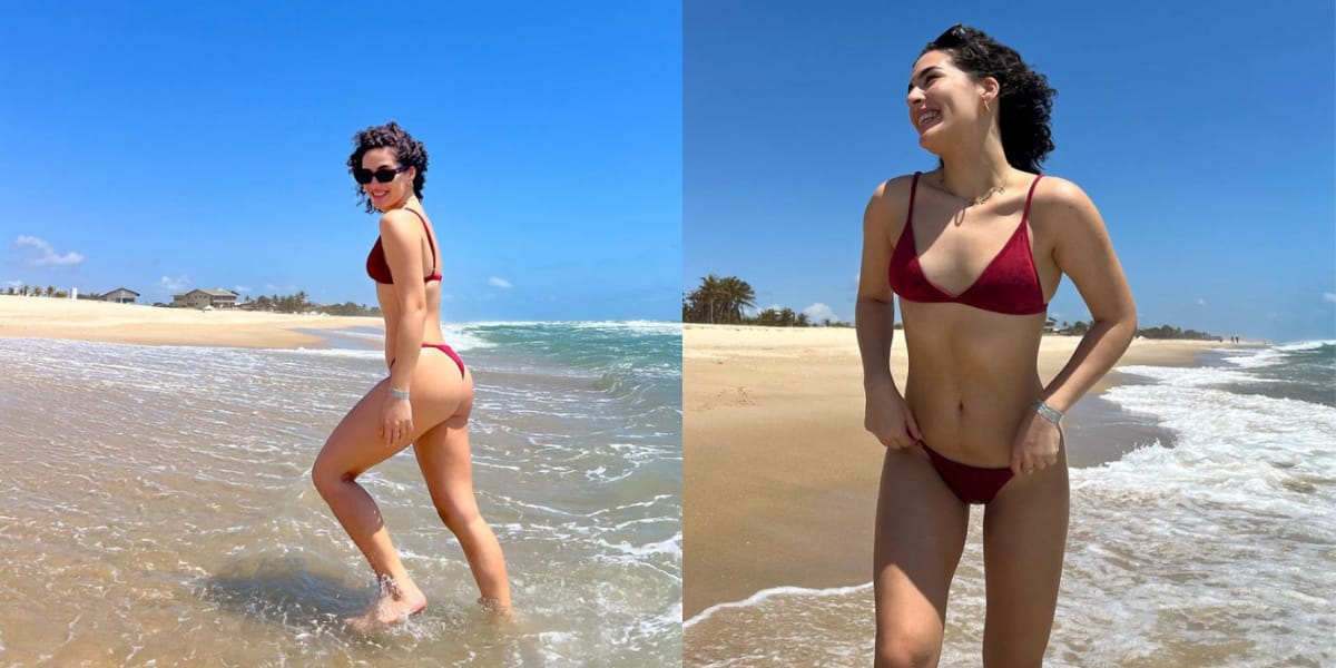 Lívian Aragão surge com biquíni vermelho fininho e eleva a temperatura (Reprodução: Instagram)