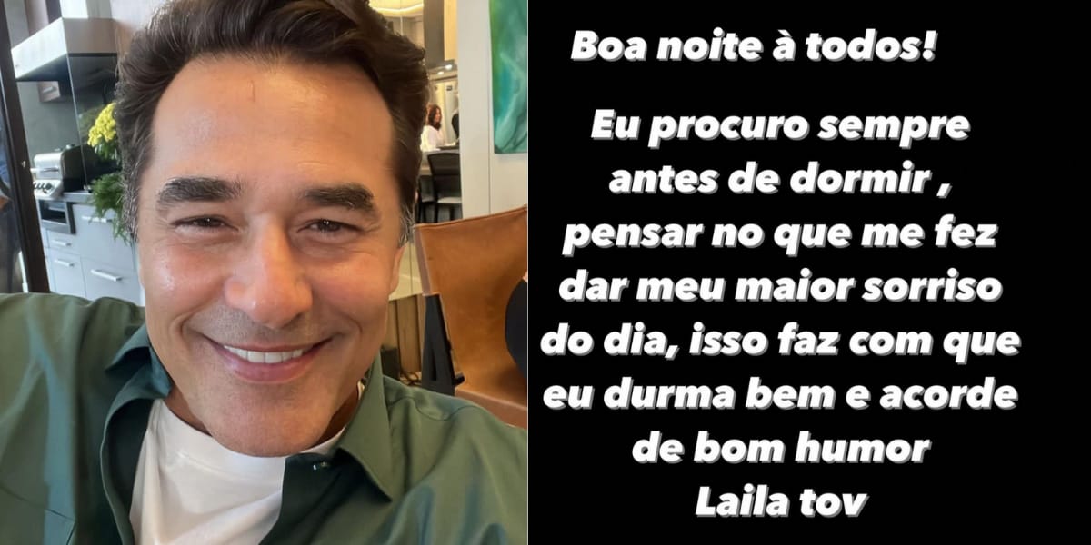 Luciano Szafir comenta o que faz sempre antes de dormir (Reprodução: Instagram)