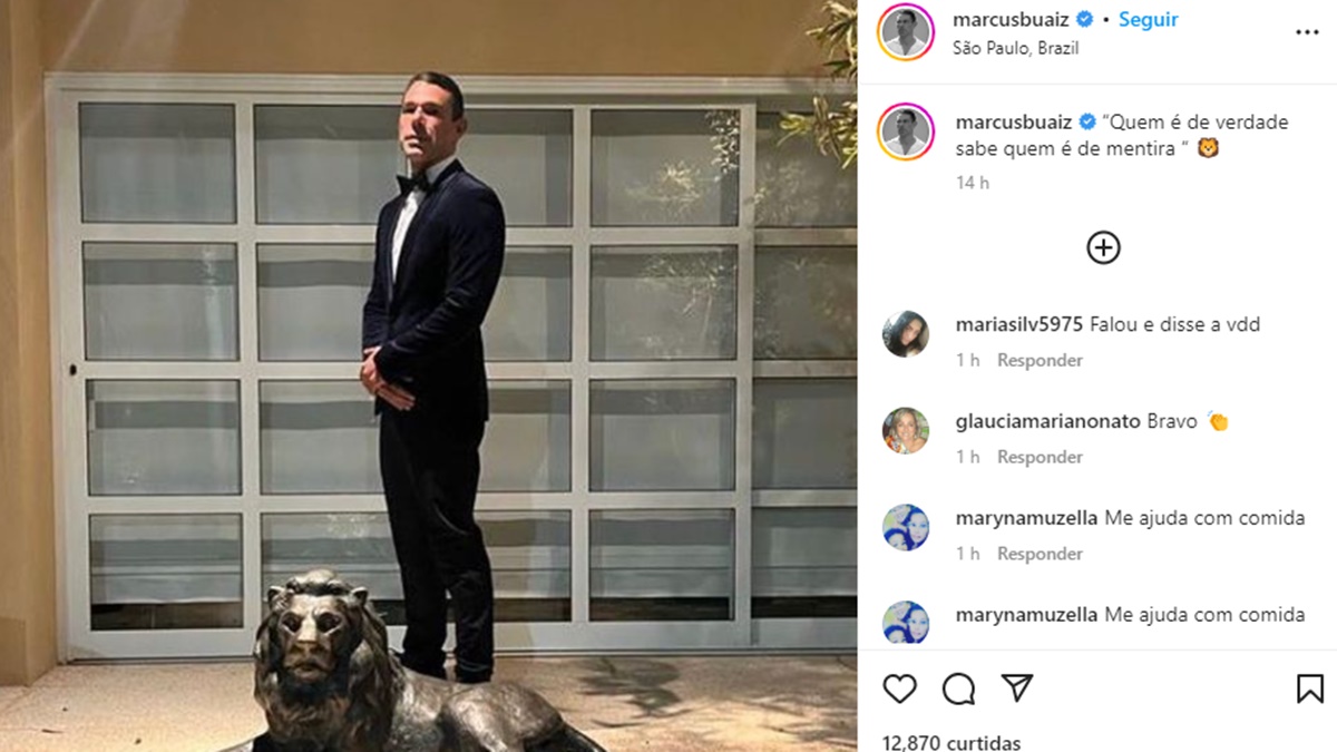 Marcus Buaiz entrega mensagem enigmática e causa impacto com dica