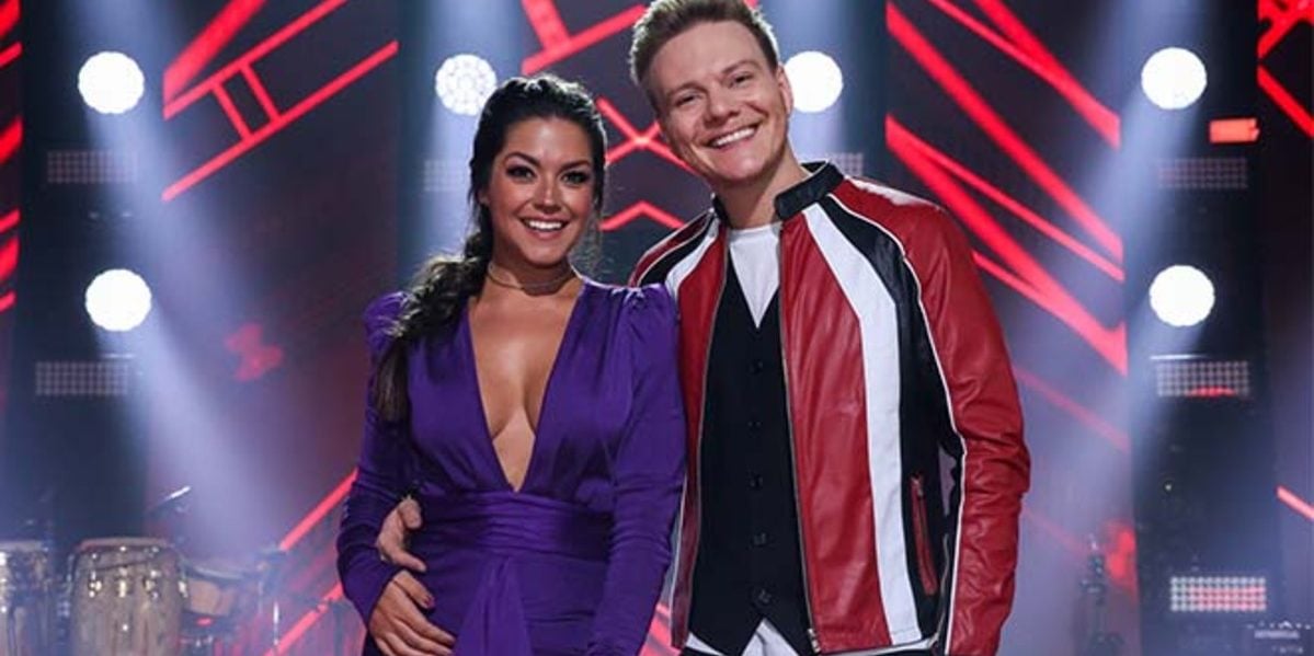 Michel Teló e Thais Fersoza no The Voice Brasil (Foto Reprodução)