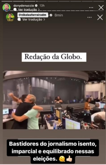 Ex-âncora da Globo, opina em polêmica envolvendo o jornalismo da emissora e posta declaração irônica - Reprodução