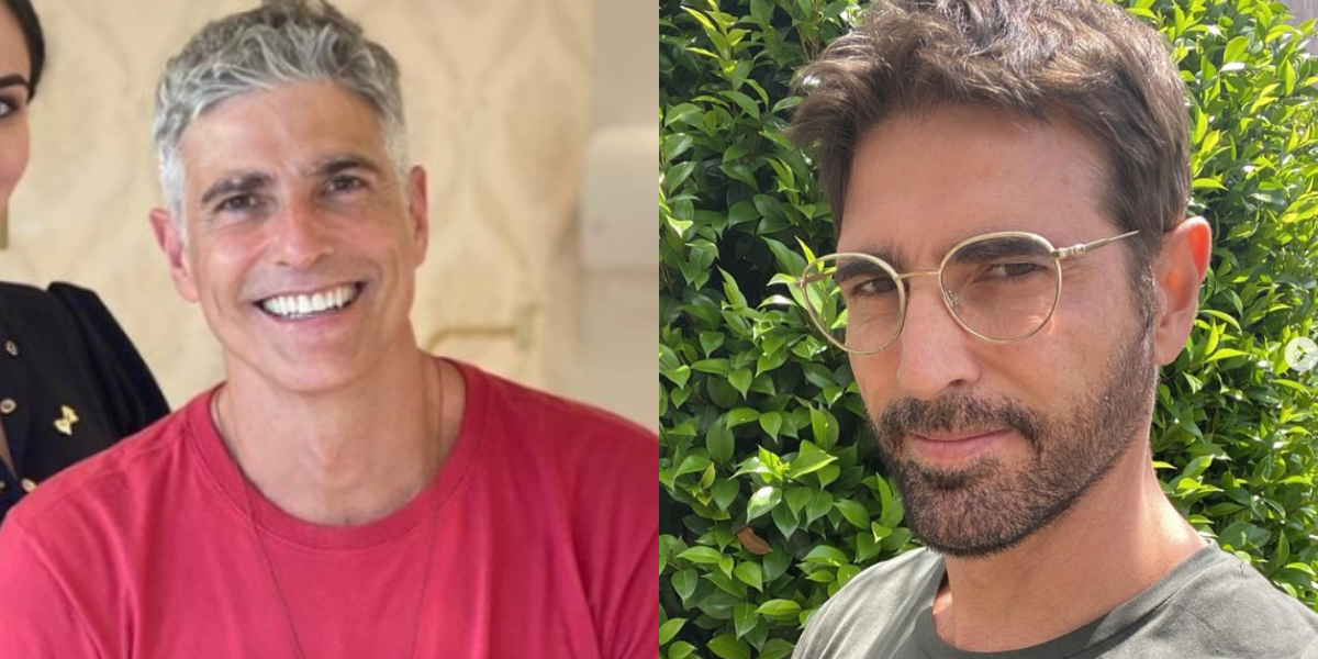 Antes e depois de Reynaldo Gianecchini (Foto: Reprodução)