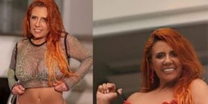 Rita Cadillac surge de fio-dent4l no limite (Reprodução: Instagram)
