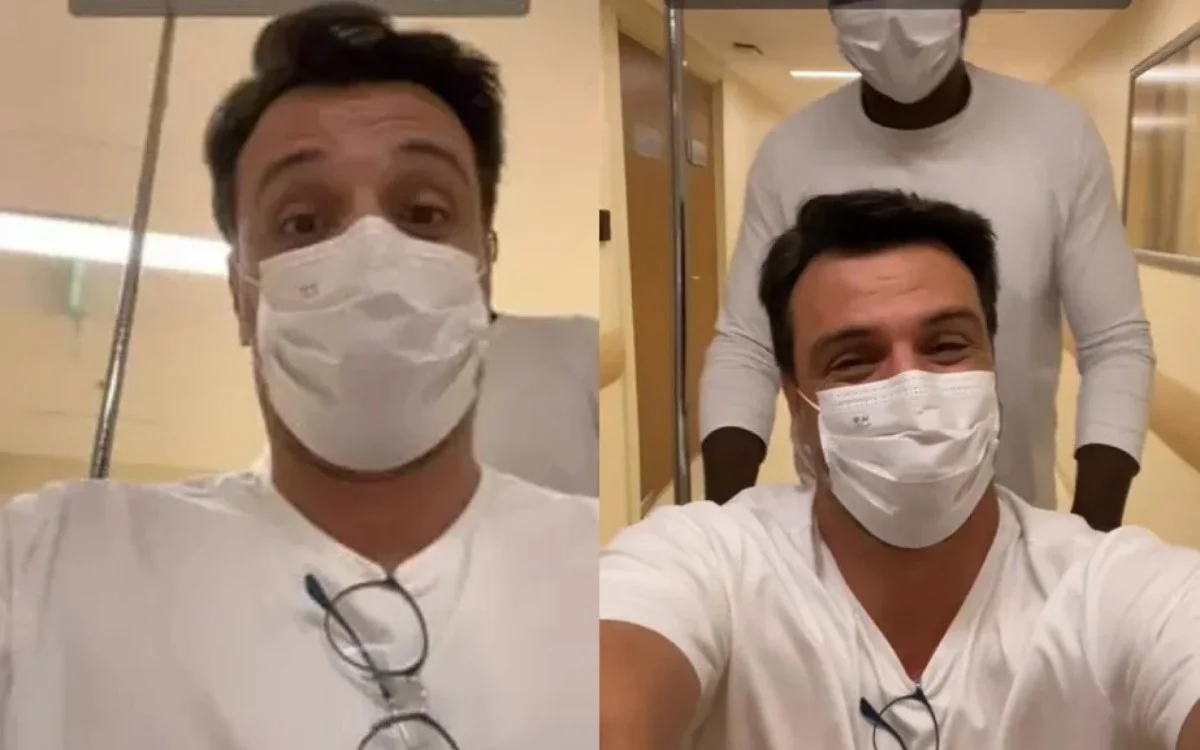 Rodrigo Lombardi surgiu em cadeira de rodas (Foto: Reprodução)