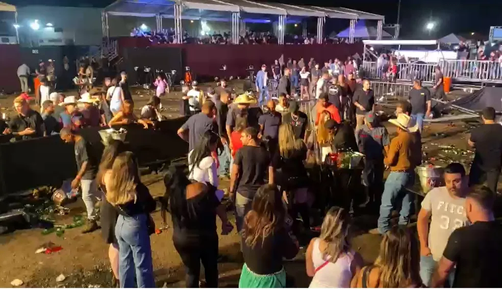 Tragédia aconteceu no show de dupla sertaneja amada pelo Brasil,  Hugo e Guilherme, deixando mortos e feridos no local - Foto Reprodução