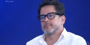 Murilo Benício foi colocado em saia justa no Domingão (Foto: Reprodução)