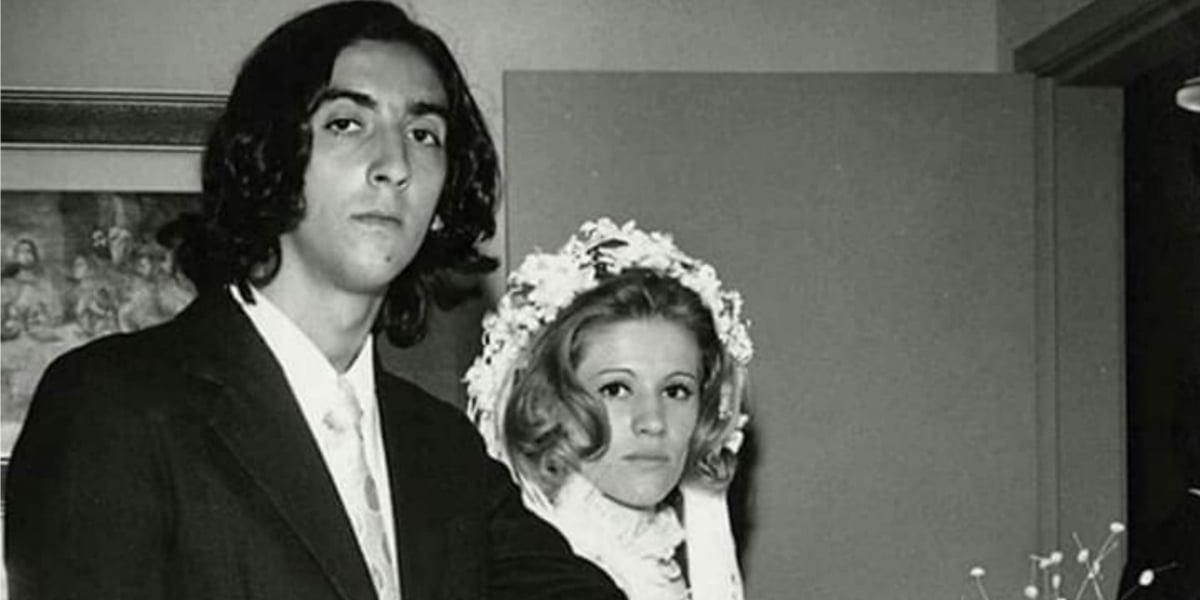Galvão Bueno e Lúcia Ferro Costa em 1972 (Foto: Reprodução/Facebook)