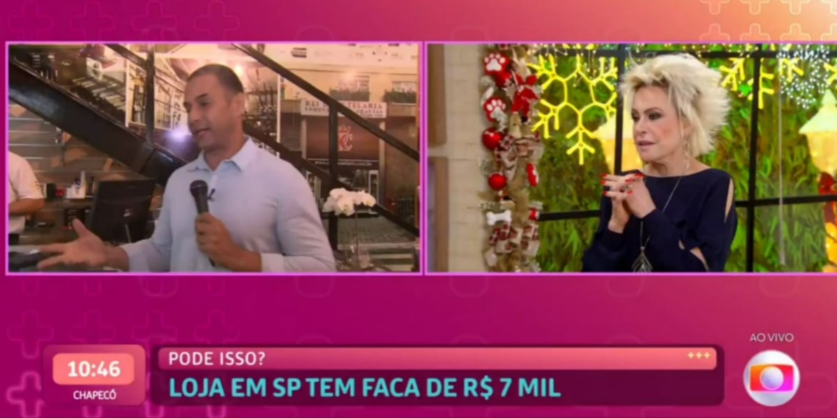 Ana Maria Braga criticou produção ao vivo (Foto: Reprodução/TV Globo) Ana Maria Braga criticou produção ao vivo (Foto: Reprodução/TV Globo)
