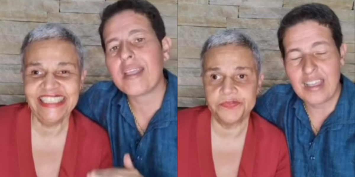 Cláudia Rodrigues em vídeo recente com a namorada, Adriane Bonato (Foto: Reprodução/Instagram)